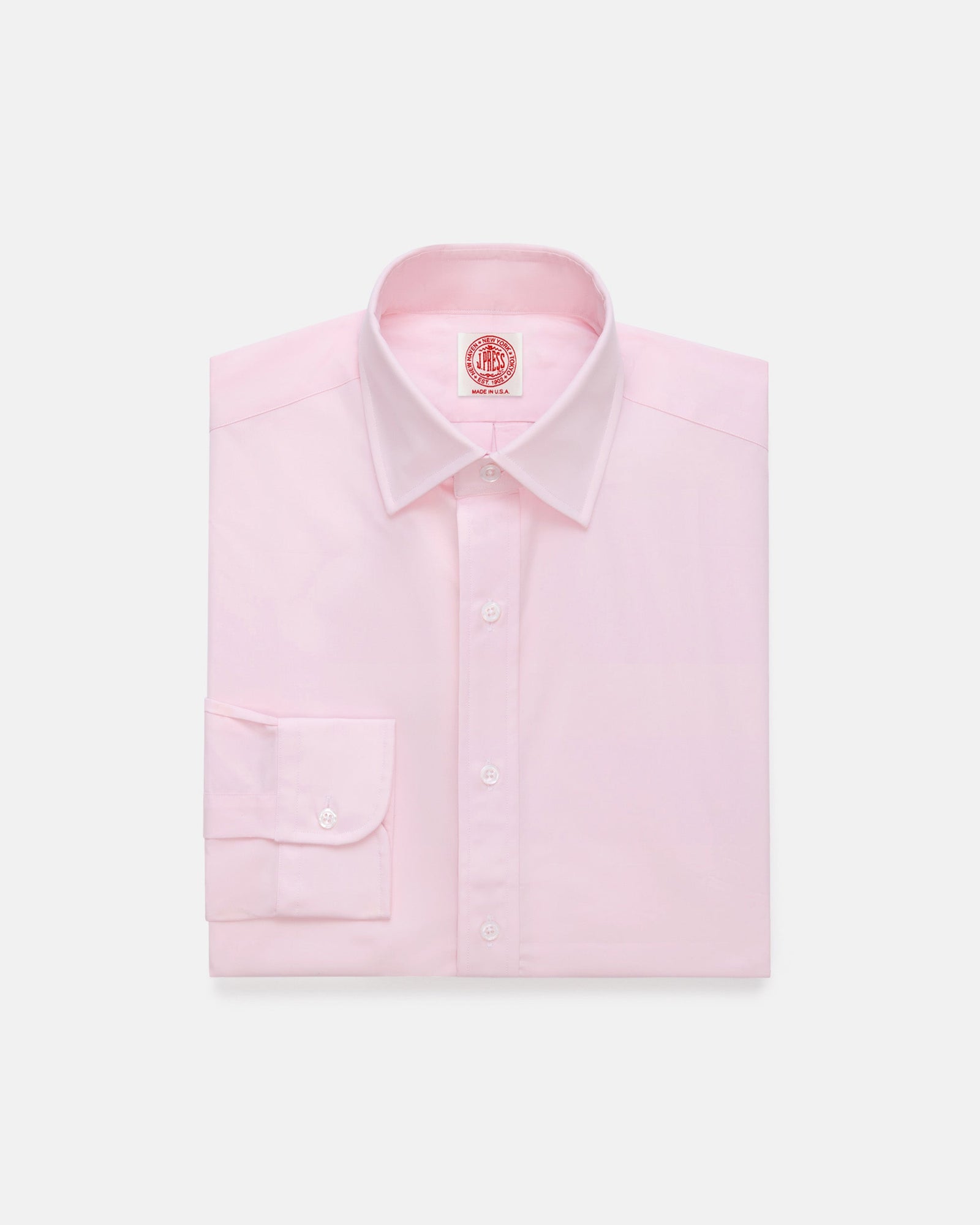 Made In Usa Thomas Mason Pink Spread Collar Dress Shirt Classic Fit
