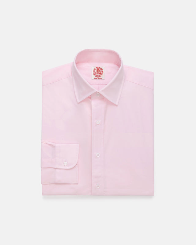 Made In Usa Thomas Mason Pink Spread Collar Dress Shirt Classic Fit