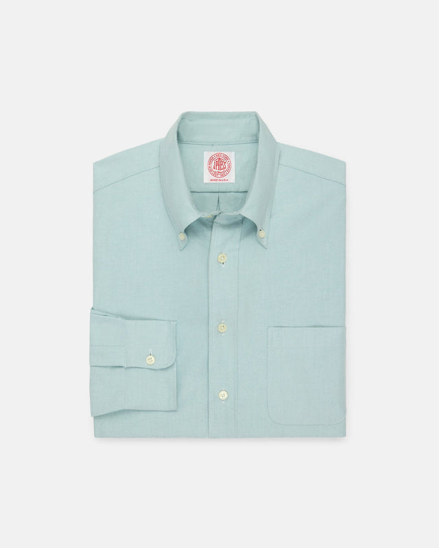Made In Usa Green Oxford Cloth Button Down Shirt Classic Fit