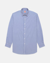 Made In Usa Thomas Mason Bengal Stripe Spread Collar Dress Shirt Classic Fit