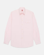 Made In Usa Flap Pocket Pink University Stripe Oxford Cloth Button Down Sportshirt Classic Fit