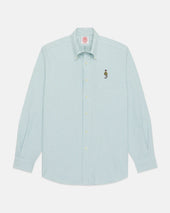 Made In Usa Ivy Guy Green University Stripe Oxford Cloth Shirt Classic Fit