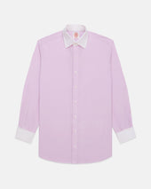 Made In Usa Thomas Mason Pink Contrast Collar French Cuff Dress Shirt Classic Fit