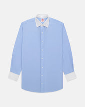 Made In Usa Thomas Mason Contrast Collar French Cuff Dress Shirt Classic Fit