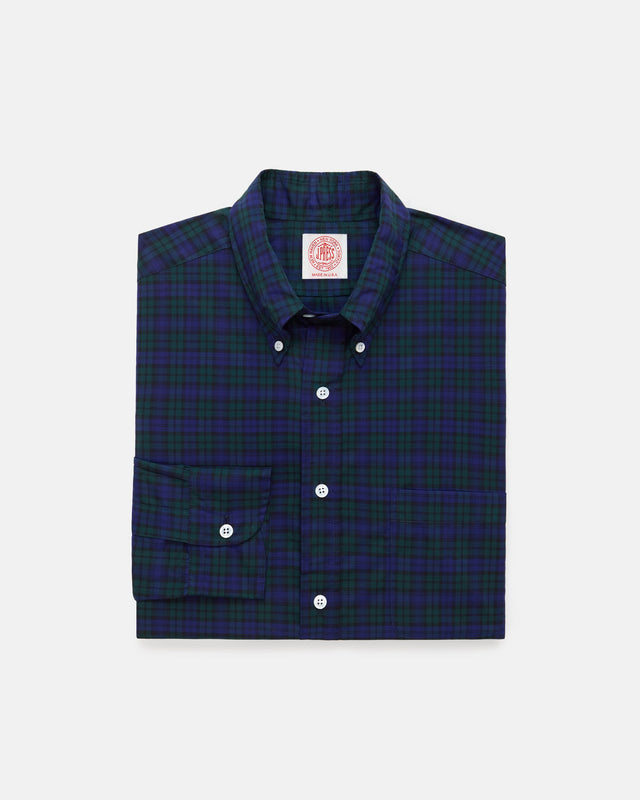 Made In Usa Thomas Mason Watch Tartan Broadcloth Sport Shirt Classic Fit