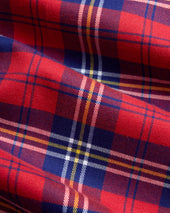 Made In Usa Red Ground Tartan Flannel Sport Shirt Classic Fit