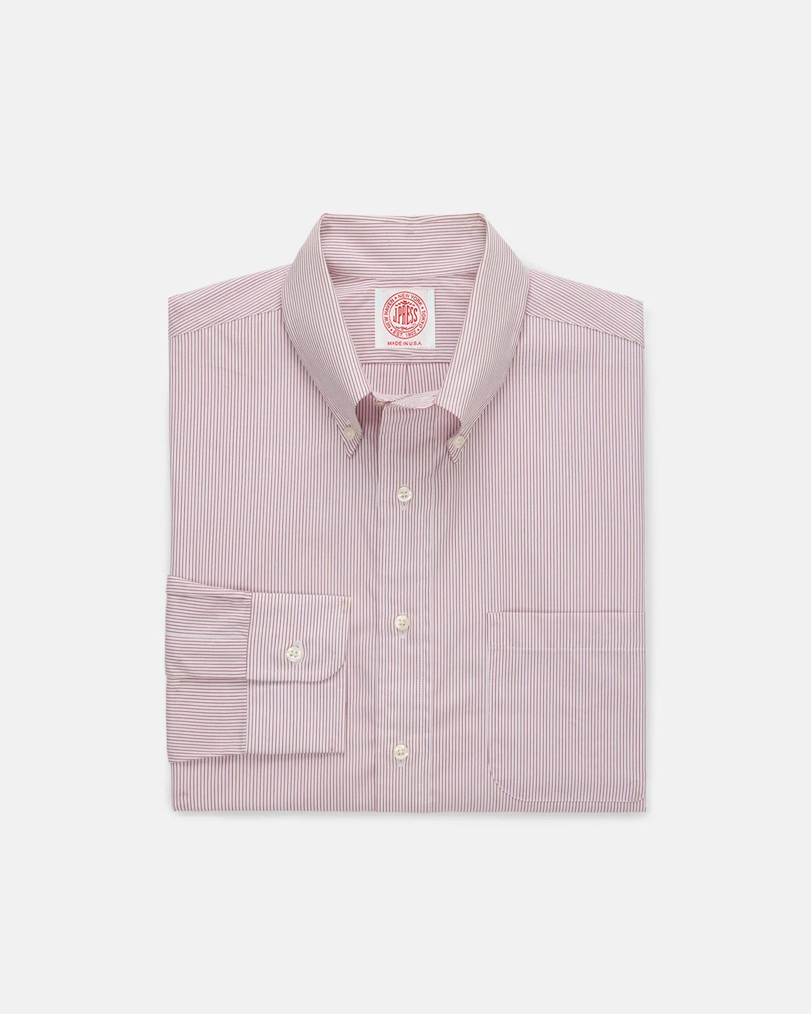 Made In Usa Hairline Stripe Button Down Shirt Classic Fit