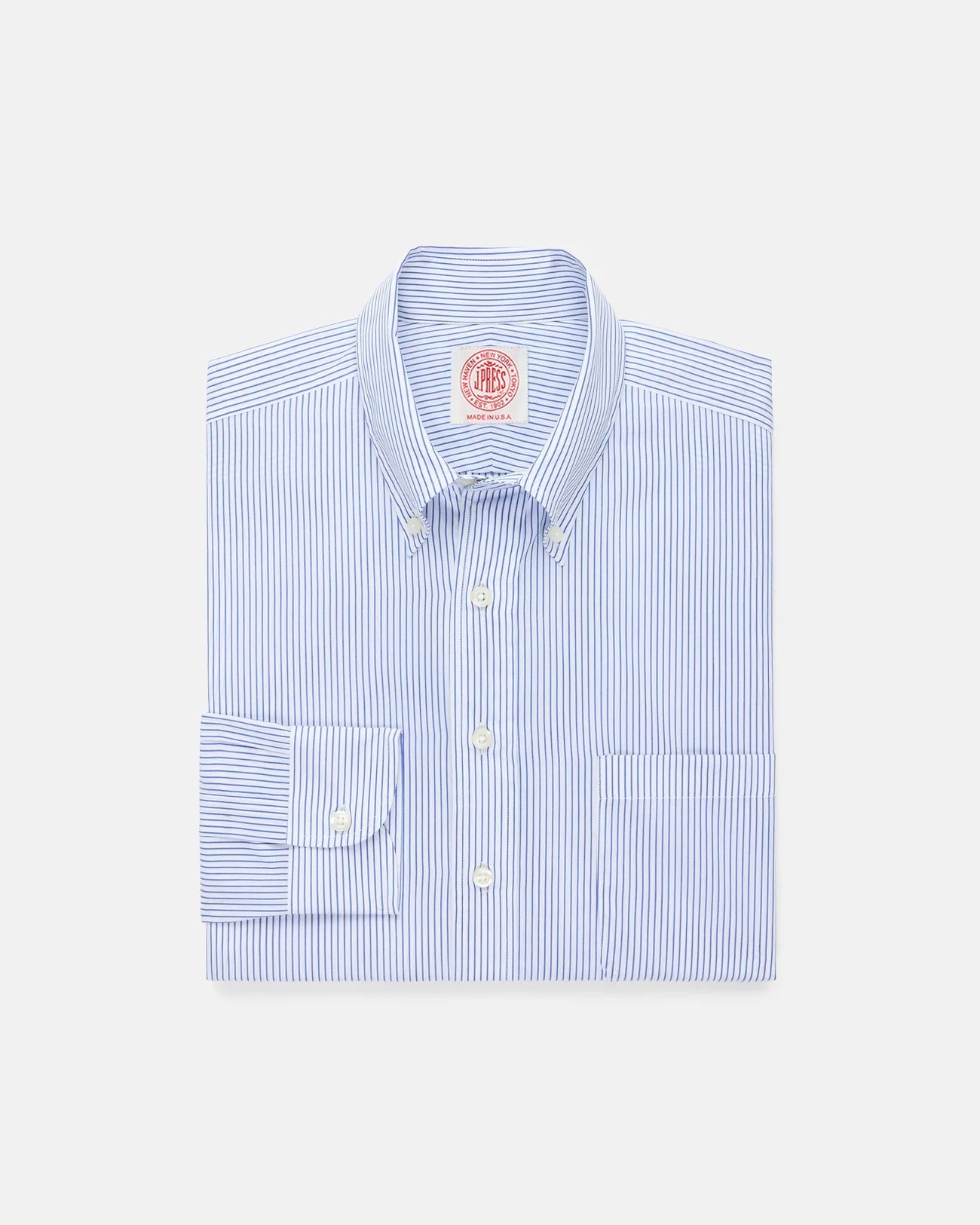 Made In Usa Light Pencil Stripe Button Down Shirt Classic Fit
