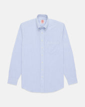 Made In Canada Dark Pencil Stripe Button Down Shirt Classic Fit