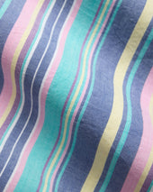 Purple Stripe Short Sleeve Sport Shirt Classic Fit
