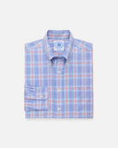 Made In Usa Red Windowpane Button Down Sport Shirt Classic Fit