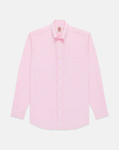 Made In Canada Pink Butcher Stripe Button Down Shirt Classic Fit