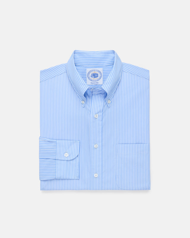 Made In Usa Thomas Mason Banker Stripe Dress Shirt Classic Fit