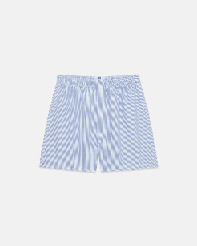 Made-in-Canada Blue University Stripe Oxford Cloth Boxers