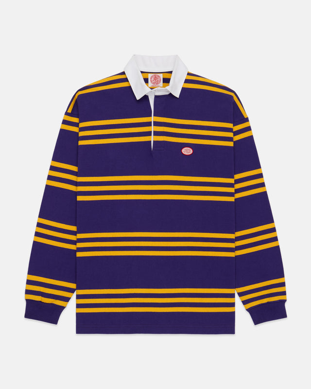 Made In Usa Purple Triple Stripe J Press Seal Cotton Rugby