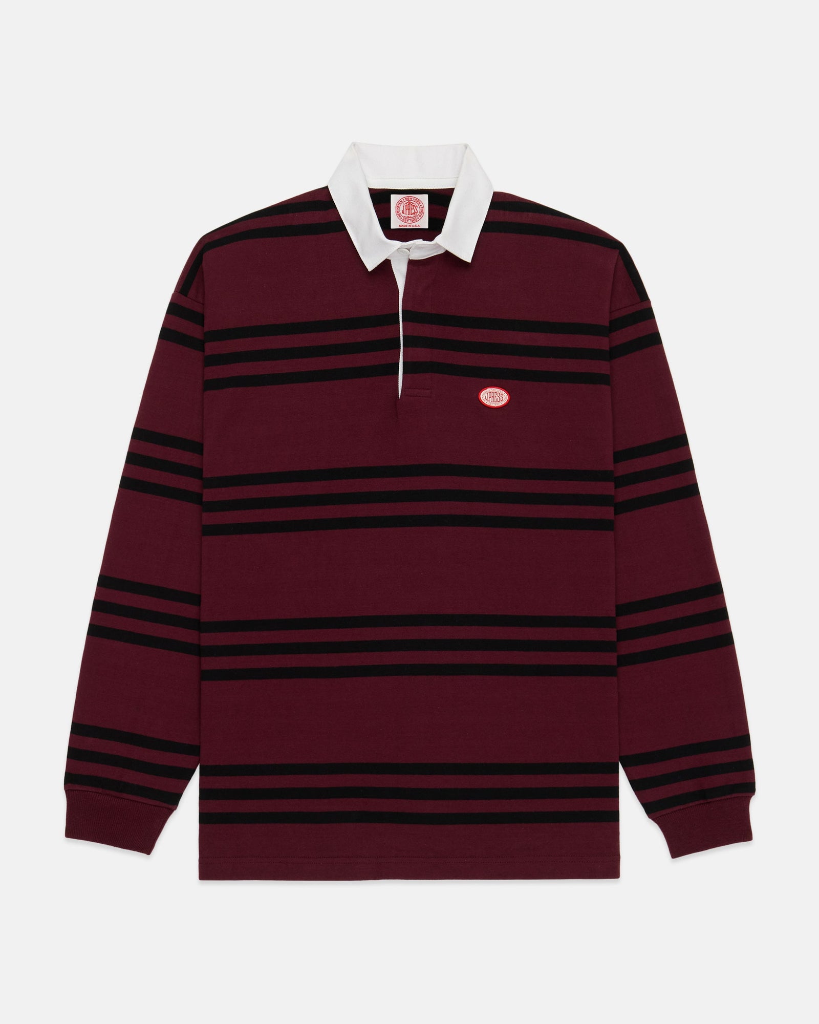 Made In Usa Triple Stripe J Press Seal Cotton Rugby