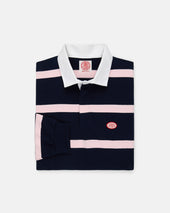 Made In Usa Pink Bar Stripe J Press Seal Cotton Rugby