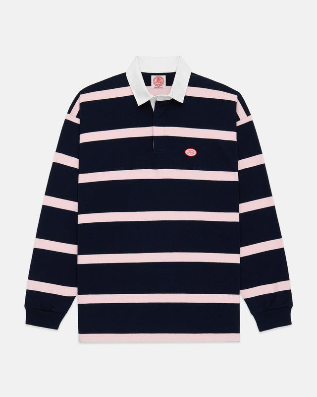 Made In Usa Pink Bar Stripe J Press Seal Cotton Rugby