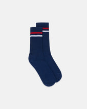 Made In Usa Ivy Stripe Cotton Crew Socks