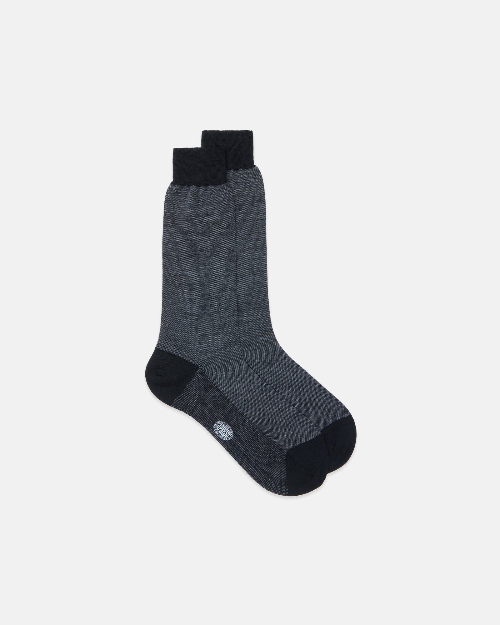 Made In Italy Birdseye Mid Calf Wool Sock