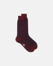 Made In Italy Birdseye Mid Calf Wool Sock
