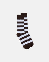 White Hoop Stripe Cotton Socks