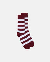 White Hoop Stripe Cotton Socks