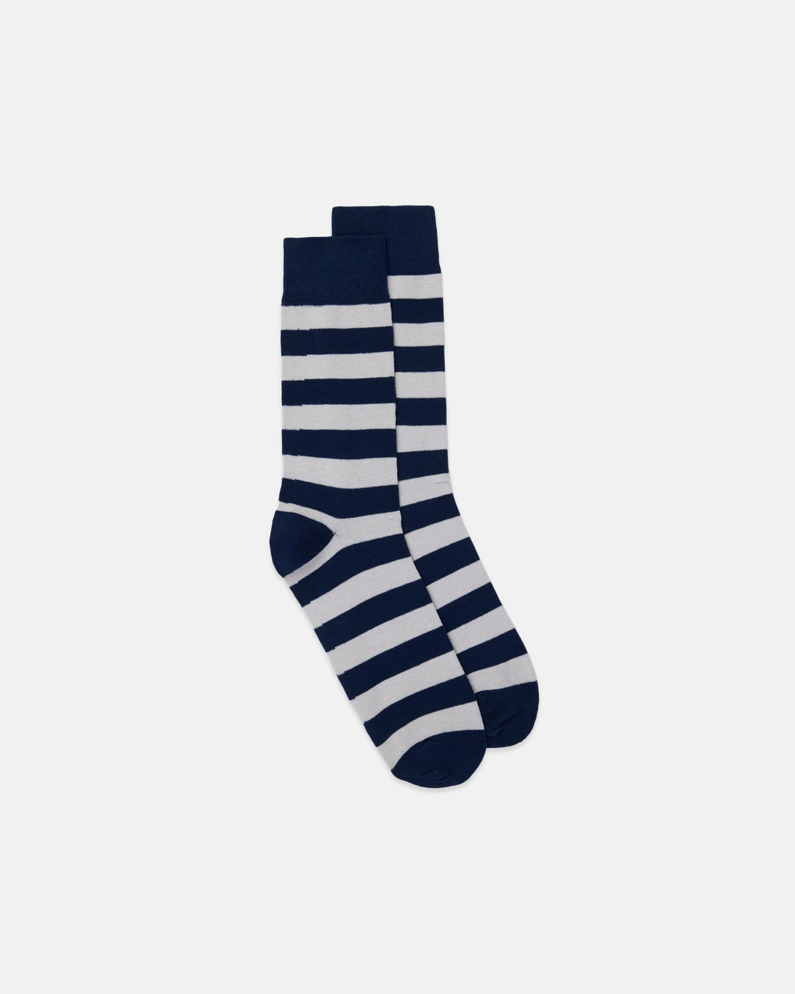 Light Grey Hoop Stripe Cotton Socks