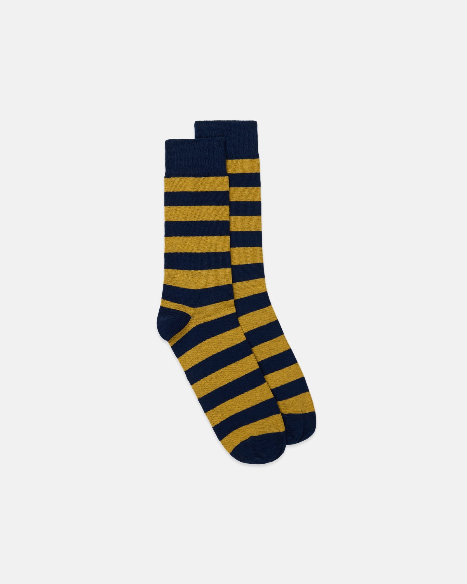 Yellow Hoop Stripe Cotton Socks