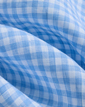 Made In Usa Thomas Mason Light Gingham Linen Shirt Classic Fit