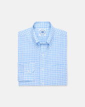 Made In Usa Thomas Mason Light Gingham Linen Shirt Classic Fit
