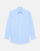 Made In Usa Thomas Mason Light Gingham Linen Shirt Classic Fit