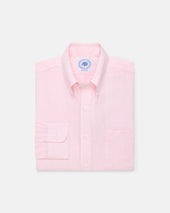 Made In Usa Thomas Mason Pink Linen Shirt Classic Fit