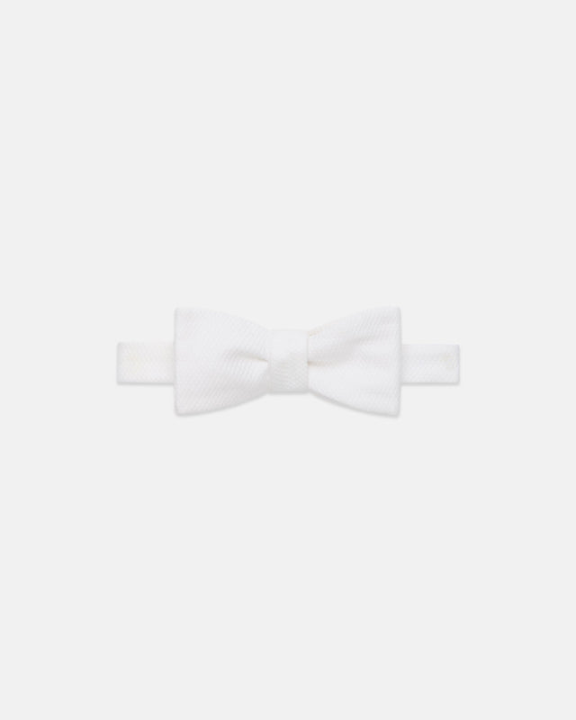Made In Usa Cotton Pique Self Tie Formal Bow Tie