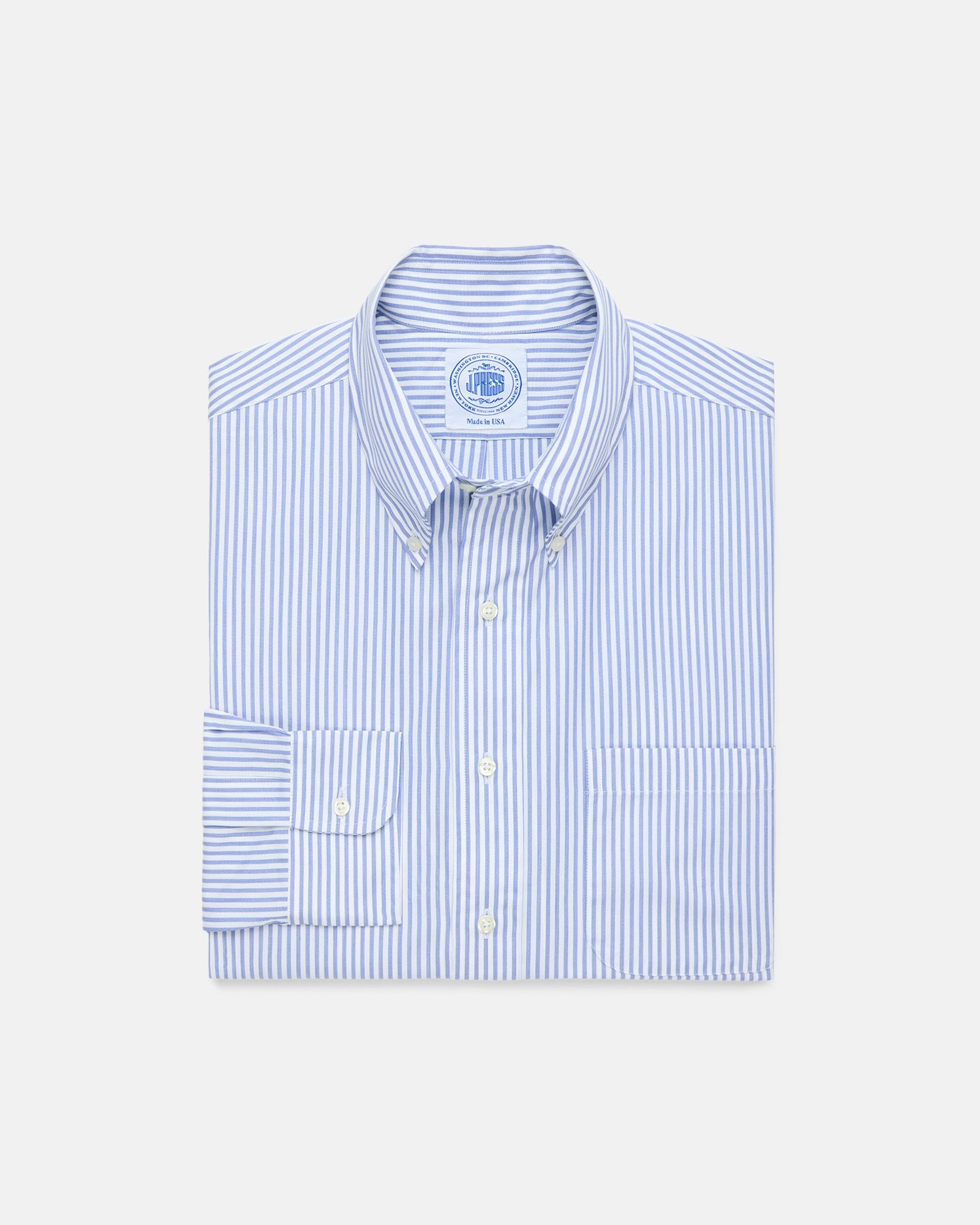 Made In Usa Broadcloth Bengal Stripe Dress Shirt Classic Fit