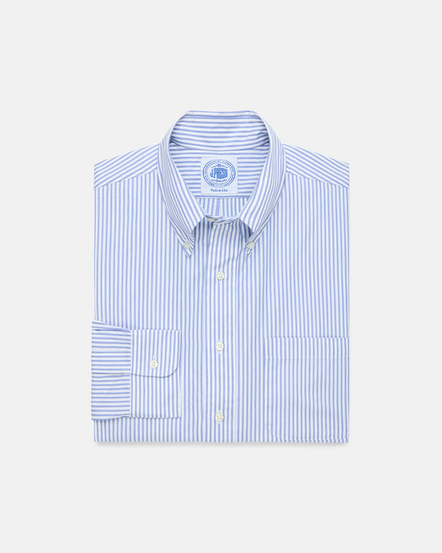 Made In Usa Broadcloth Bengal Stripe Dress Shirt Classic Fit