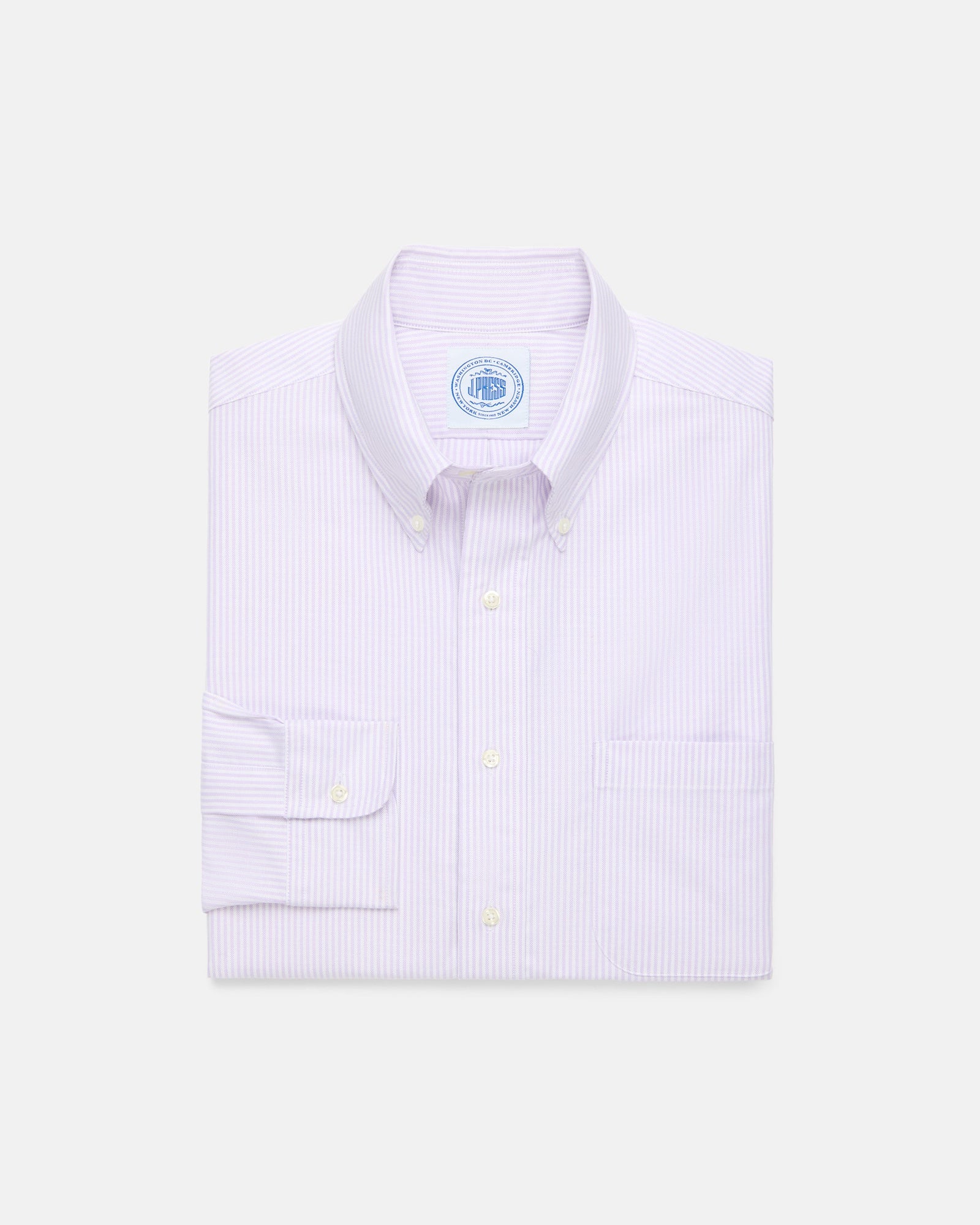 Made In Usa Light Purple University Stripe Oxford Shirt Classic Fit