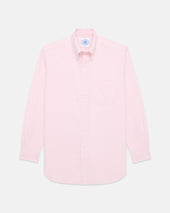Made In Usa Pink Candy Stripe Oxford Cloth Dress Shirt Classic Fit