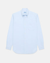 Made In Usa Light Tattersall Oxford Cloth Button Down Shirt Classic Fit