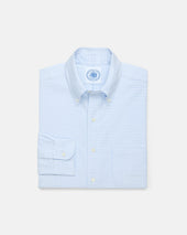 Made In Usa Light Tattersall Oxford Cloth Button Down Shirt Classic Fit