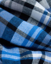 Cream Plaid Cotton Flannel Sport Shirt Trim Fit