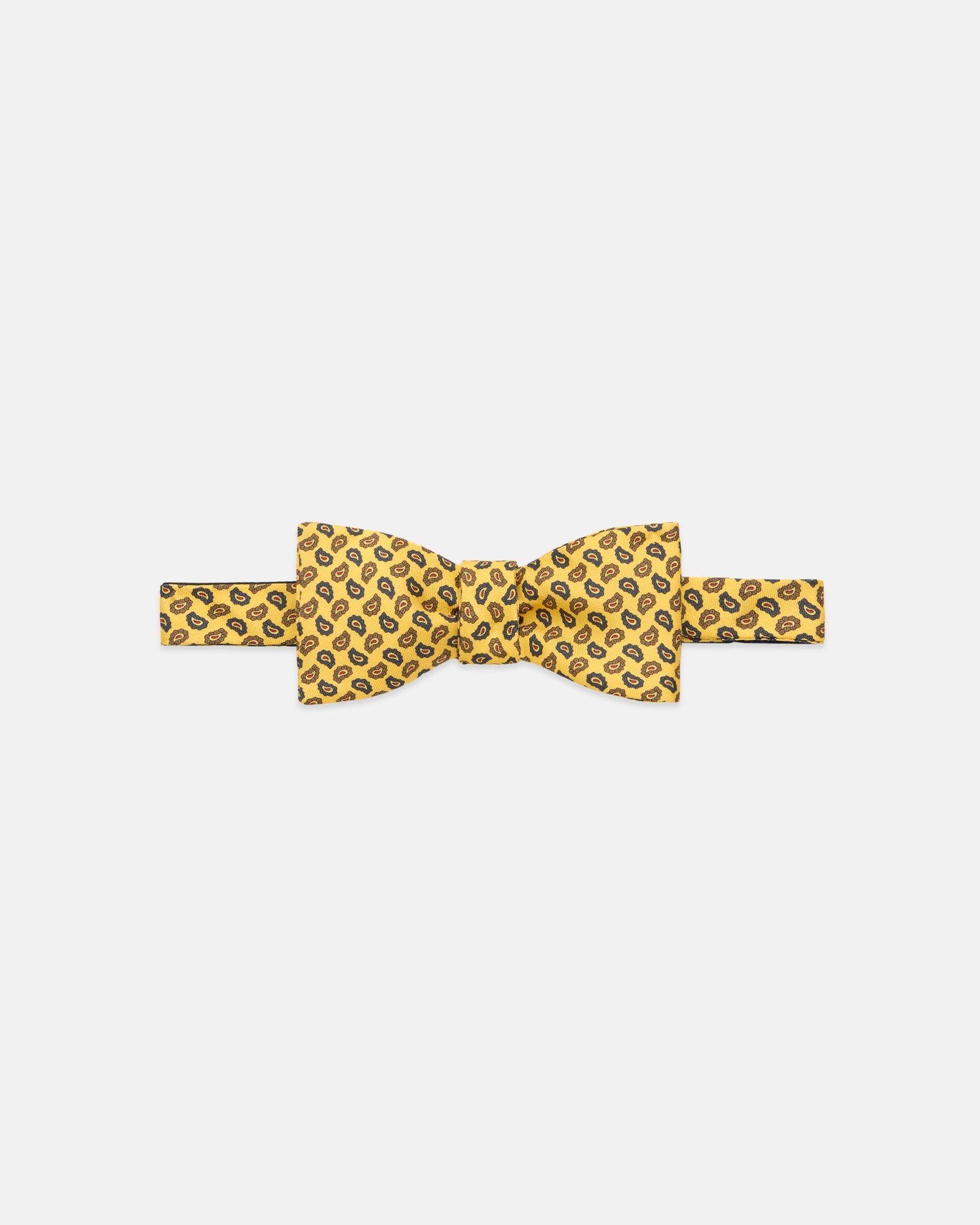 Made In Uk Printed Pine Silk Bow Tie