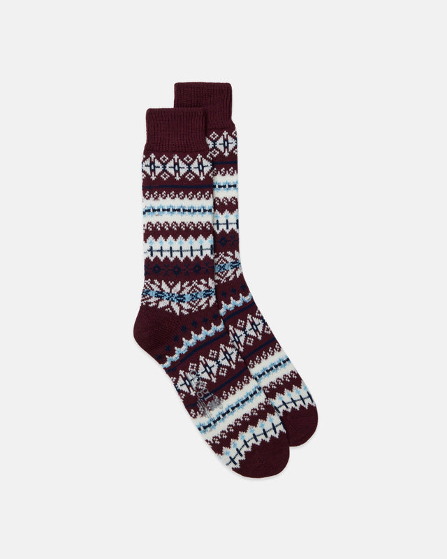 Made In England Fair Isle Wool Socks