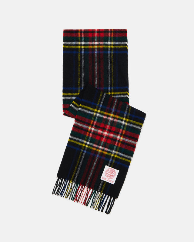 Made In England Stewart Tartan Merino Wool Scarf