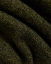 Made In Italy Loden Green Cashmere Long Sleeve Polo
