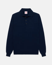 Made In Italy Cashmere Long Sleeve Polo