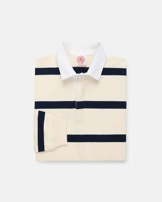 Made In Usa Natural Bar Stripe Cotton Rugby
