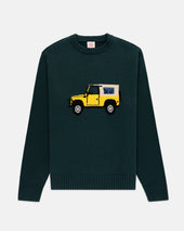 Defender Intarsia Knit Cotton Sweater