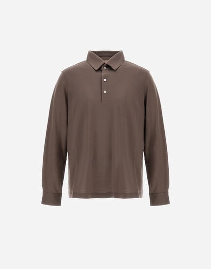 Resort Polo Shirt In Soft Wool Jersey