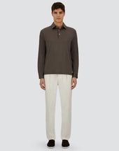 Resort Polo Shirt In Soft Wool Jersey